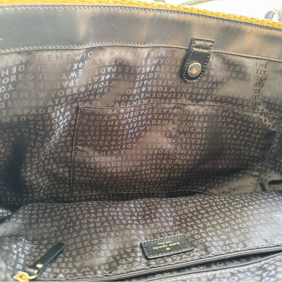 Kate Spade Tan and Black Tote with Bow Detail - Picture 10 of 14
